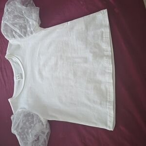 Toddler Girls Swiss Dot Mesh Tee